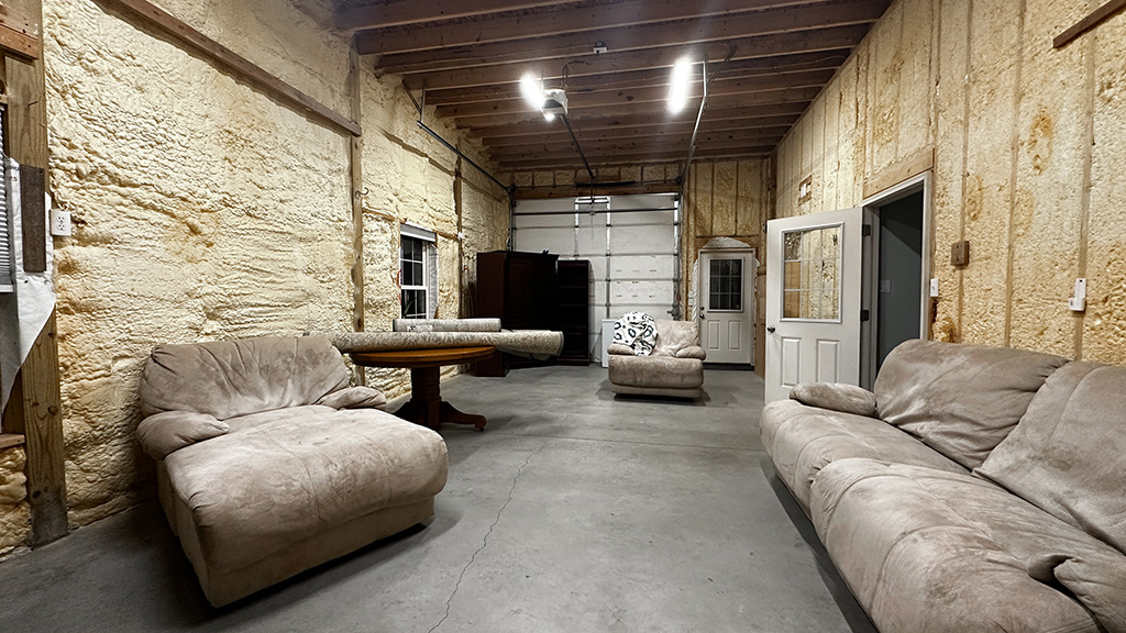 the wall-less room is waiting patiently for the contractor to arrive