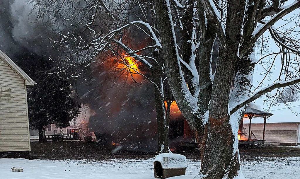 house fire in the Ville